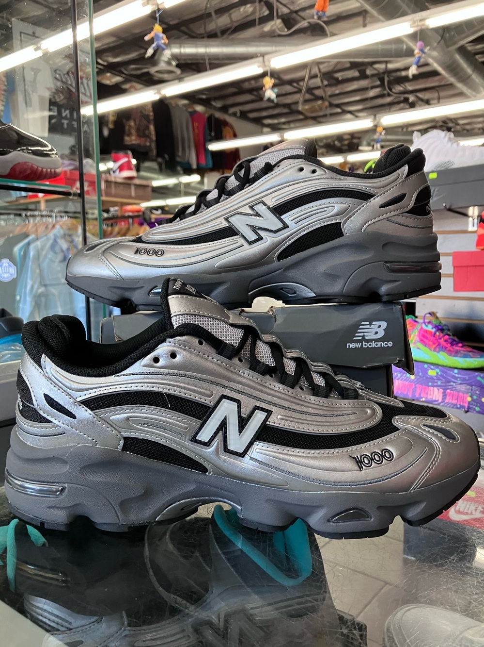 New Balance 1000 Black Silver Metallic Size 12